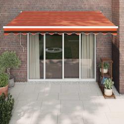 Auvent rétractable automatique orange et marron 3x2,5 m