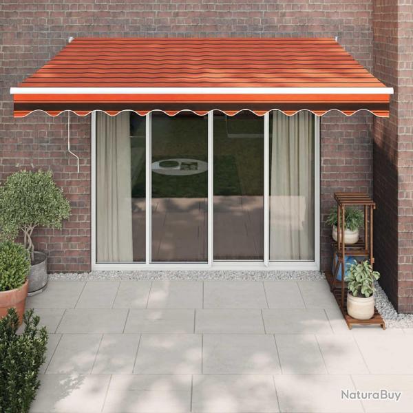Auvent rtractable automatique orange et marron 3x2,5 m