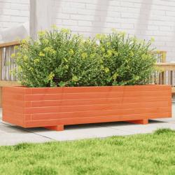 Jardinière cire marron 110x40x26,5 cm bois de pin massif
