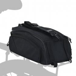 Sac de vélo porte-bagages 12 L Noir 38x21x16 cm