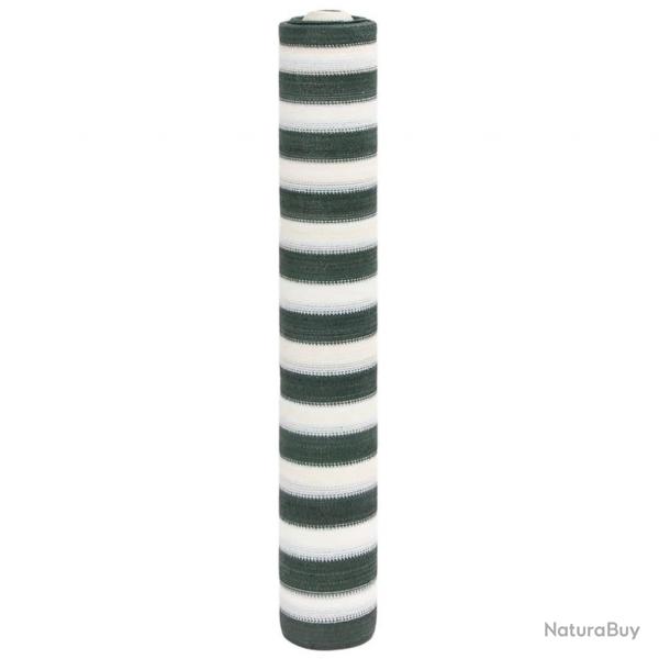 Filet brise-vue vert et blanc 1,5x10 m PEHD 75 g/m