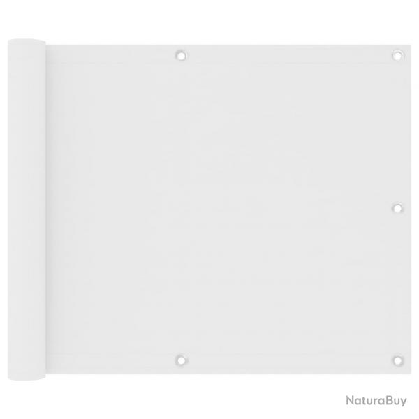 cran de balcon Blanc 75x400 cm Tissu Oxford