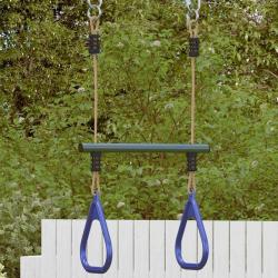 Barre de trapèze et anneaux de gymnastique d'enfants acier