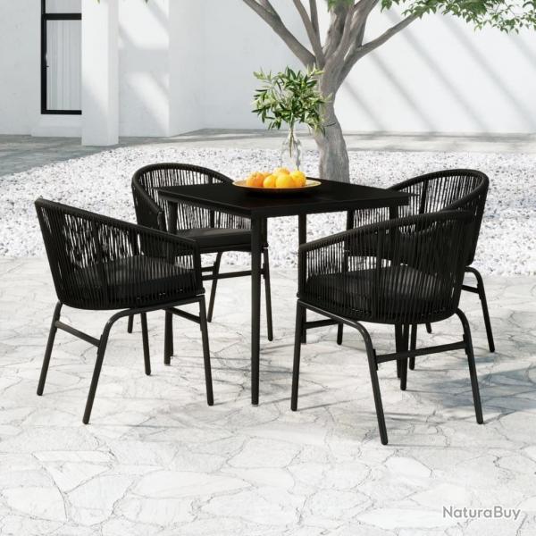 Ensemble  manger de jardin 5 pcs Noir