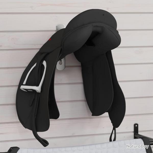 Porte-selle avec crochet de bride  un bras pliable noir fer