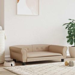 Lit pour chien cappuccino 95x55x30 cm similicuir