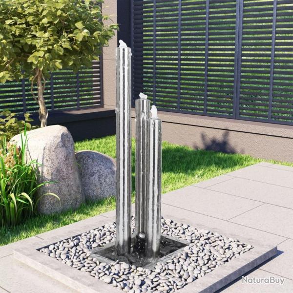 Fontaine de jardin Argent 48x34x123 cm Acier inoxydable