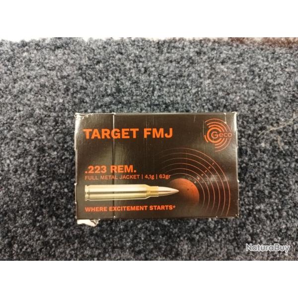 Geco Target FMJ 223 rem 63 grs (x50)