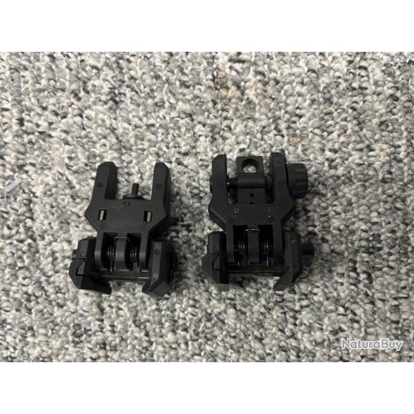 Hausse et guidon picatinny rabattable caa tactical ar15