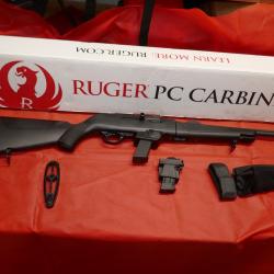 Carabine RUGER PC CARBINE Takedown en 9x19mm, avec chargeurs Glock et Ruger