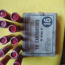 TRES VIELLE BOITE CARTOUCHE MANUFRANCE CAL 16 COMPLETE POUR COLLECTION