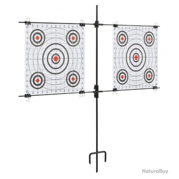 Support de cible en acier 78x76 cm avec 10 feuilles - Tir de loisir, entranement scuris
