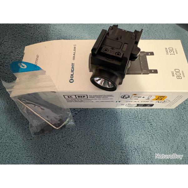 OLIGHT Baldr S Lampe 800 Lumens 2 Niveaux d'clairage Rail Rglable Picatinny Ou GL