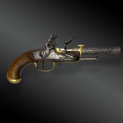 Pistolet de marine, dit de bord modèle 1779, 1er type - Manufacture Royale de Tulle.
