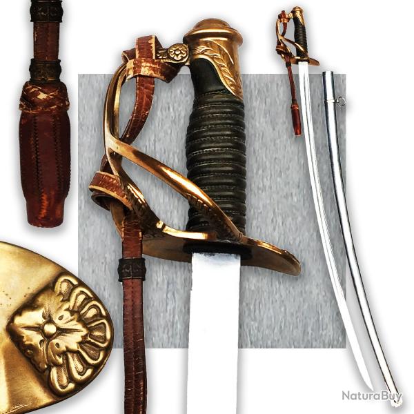 ABL : RARE & MAGNIFIQUE SABRE DE LA CAVALERIE BELGE + DRAGONNE WW1 XIX ORIGINAL