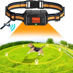 Collier Anti Fugue Chien sans Fil GPS pour Extérieur, 3 Modes Clôture Anti-Fugue, IPX7 Étanche Préci