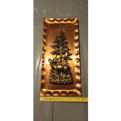 Plaque façon cuivre cerf