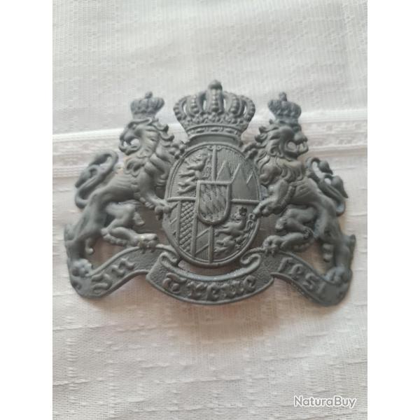 1 plaque fer  Bavaroise de casque  pointe, aigle Bavarois en fer en reproduction    A25.1