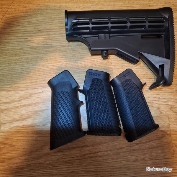 Poigne et crosse base ar15
