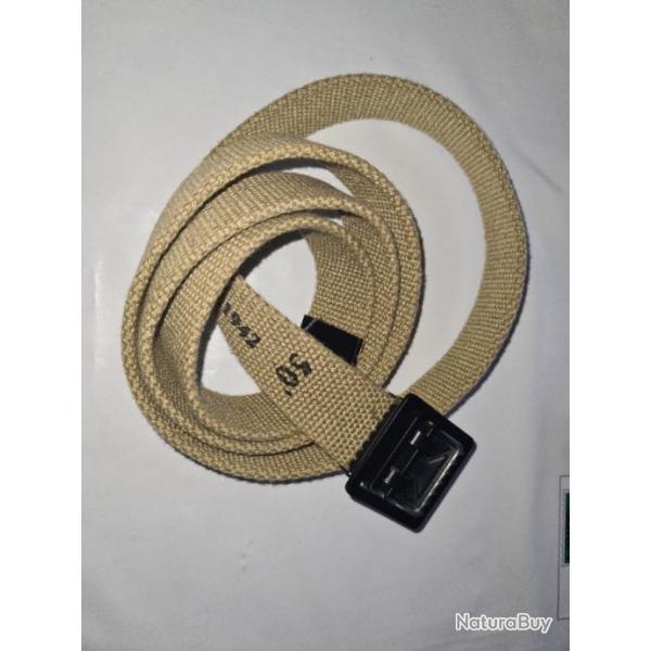 Ceinture de pantalon US WW2  en reproduction  125 cm  A25