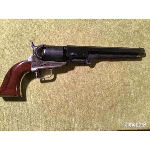 MAGNIFIQUE REVOLVER COLT NAVY 1851 CAL 36 A POUDRE NOIRE FABRICATION COLT