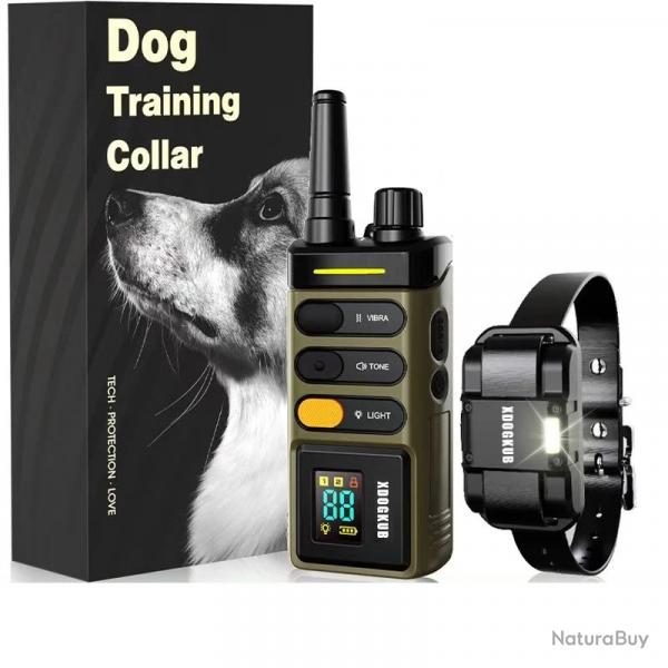 Appareil Anti-Aboiement Chien Tlcommande 2000m tanche IPX7 ducation Canine Respectueuse