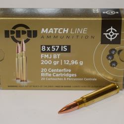 1 boite de 20 cartouches Partizan  de calibre 8x57IS match 200 grains  FMJ