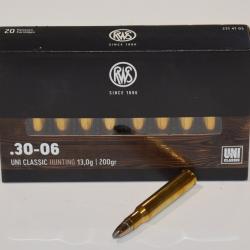 boite 20 cartouches calibre 30-06 RWS UNI Classic 200 grains