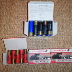 Lot de cartouches de chevrotines calibre 12