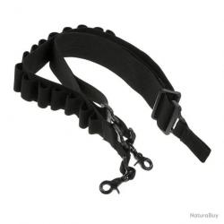 BRETELLE AVEC CARTOUCHIÈRE POUR MUNITIONS DE CALIBRE 12 - NOIR - LIVRAISON GRATUITE