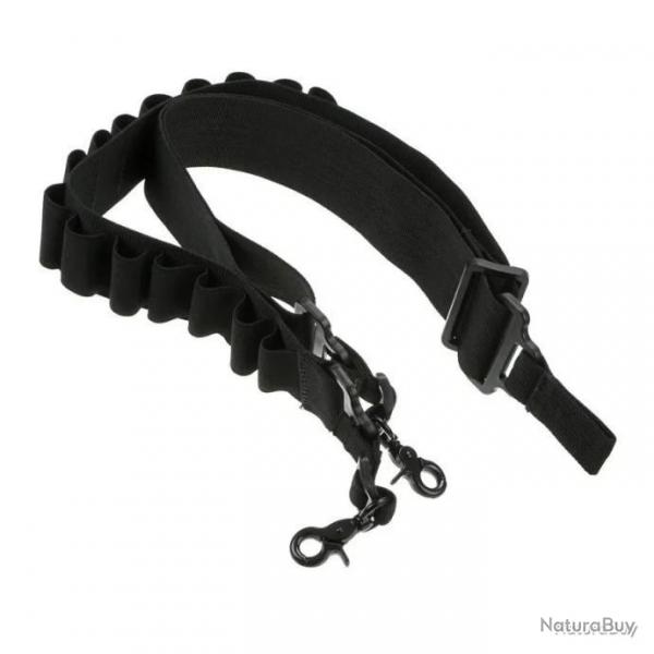 BRETELLE AVEC CARTOUCHIRE POUR MUNITIONS DE CALIBRE 12 - NOIR - LIVRAISON GRATUITE
