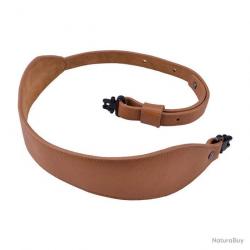 BRETELLE EN CUIR ET GRENADIÈRES - MARRON - LIVRAISON GRATUITE