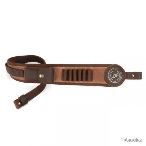 BRETELLE AVEC CARTOUCHIERE POUR FUSIL ET CARABINE - MARRON - LIVRAISON GRATUITE