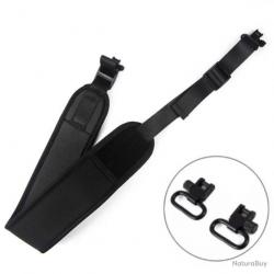 BRETELLE POUR FUSIL OU CARABINE EN NÉOPRÈNE NOIR - LIVRAISON GRATUITE