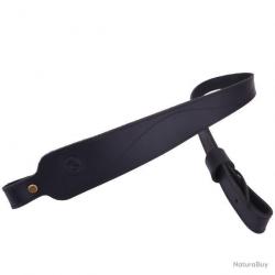 SANGLE POUR FUSIL OU CARABINE EN CUIR - NOIR - LIVRAISON GRATUITE