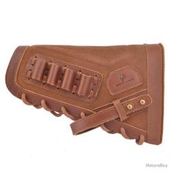 BUSC EN CUIR VÉRITABLE - .308 30-06 - GAUCHER - MARRON - LIVRAISON GRATUITE