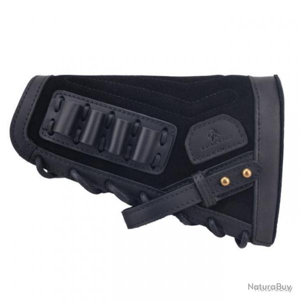 BUSC EN CUIR VRITABLE - .308 30-06 -GAUCHER - NOIR - LIVRAISON GRATUITE