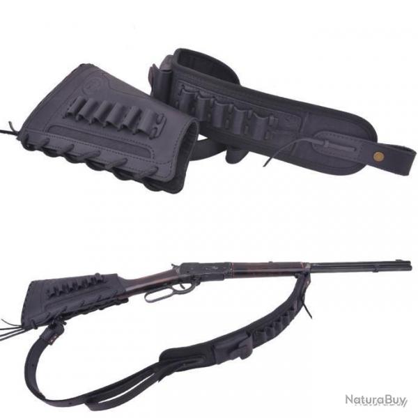 BUSC ET BRETELLE .308 30-06 ETC - NOIR - DROITIER - LIVRAISON GRATUITE