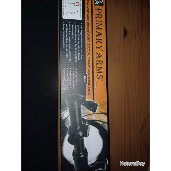 Lunette de tir primary arms slx1  grossissement 1-824