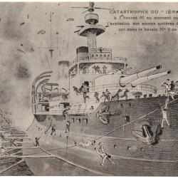 CPA - Marine Militaire - Catastrophe du " IENA" - Croquis pris à 2 heures N°1678