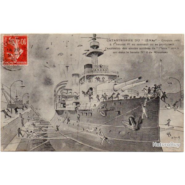 CPA - Marine Militaire - Catastrophe du " IENA" - Croquis pris  2 heures N1678
