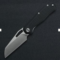 Couteau Ironfly SYPERFLY Black Lame Acier 14C28N Manche G10 KIVT Linerlock Clip IFVF03BK