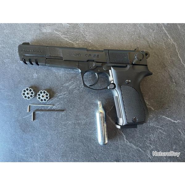 Pistolet Walther CP 88 Comptition black CO2 cal 4.5mm + capsules