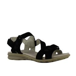 Sandales en cuir femme noires