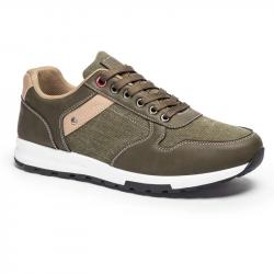 Baskets homme confort Palazo synthétique kaki