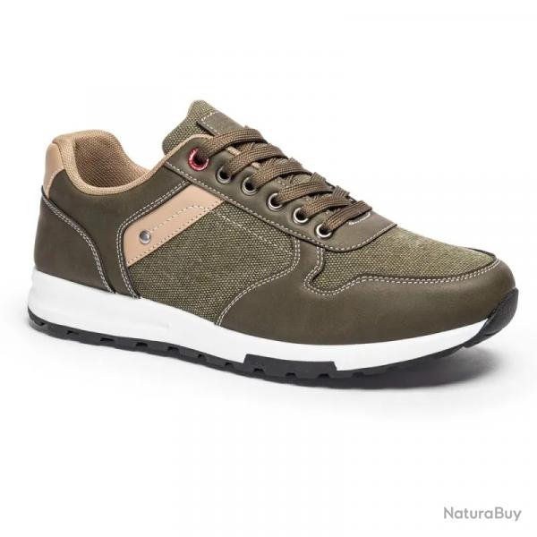 Baskets homme confort Palazo synthtique kaki