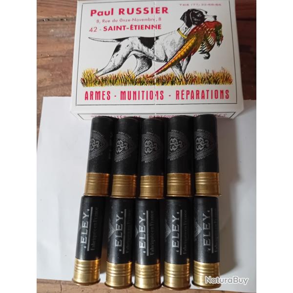 Bote de 10 cartouches anciennes cal 16 ELEY douilles cartons