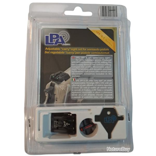 LPA - SPF01HK - Hausse rglable et guidon Pour pistolets H&K P30, P45, SFP9, VP9, VP9 Stricker
