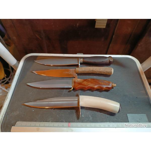 Lot de couteau de chasse artisanaux
