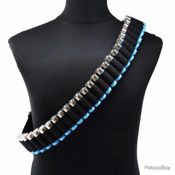 CARTOUCHIRE CEINTURE 26 MUNITIONS CALIBRE 16 - NOIR - LIVRAISON GRATUITE